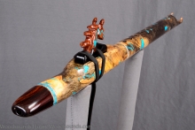 Buckeye Burl Native American Flute, Minor, Mid G-4, #K43K